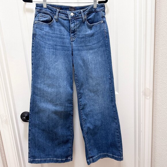 NYDJ Women's Teresa Wide Leg Jean Size 2 Blue Lift X Tuck Technology Very Soft - Picture 14 of 14